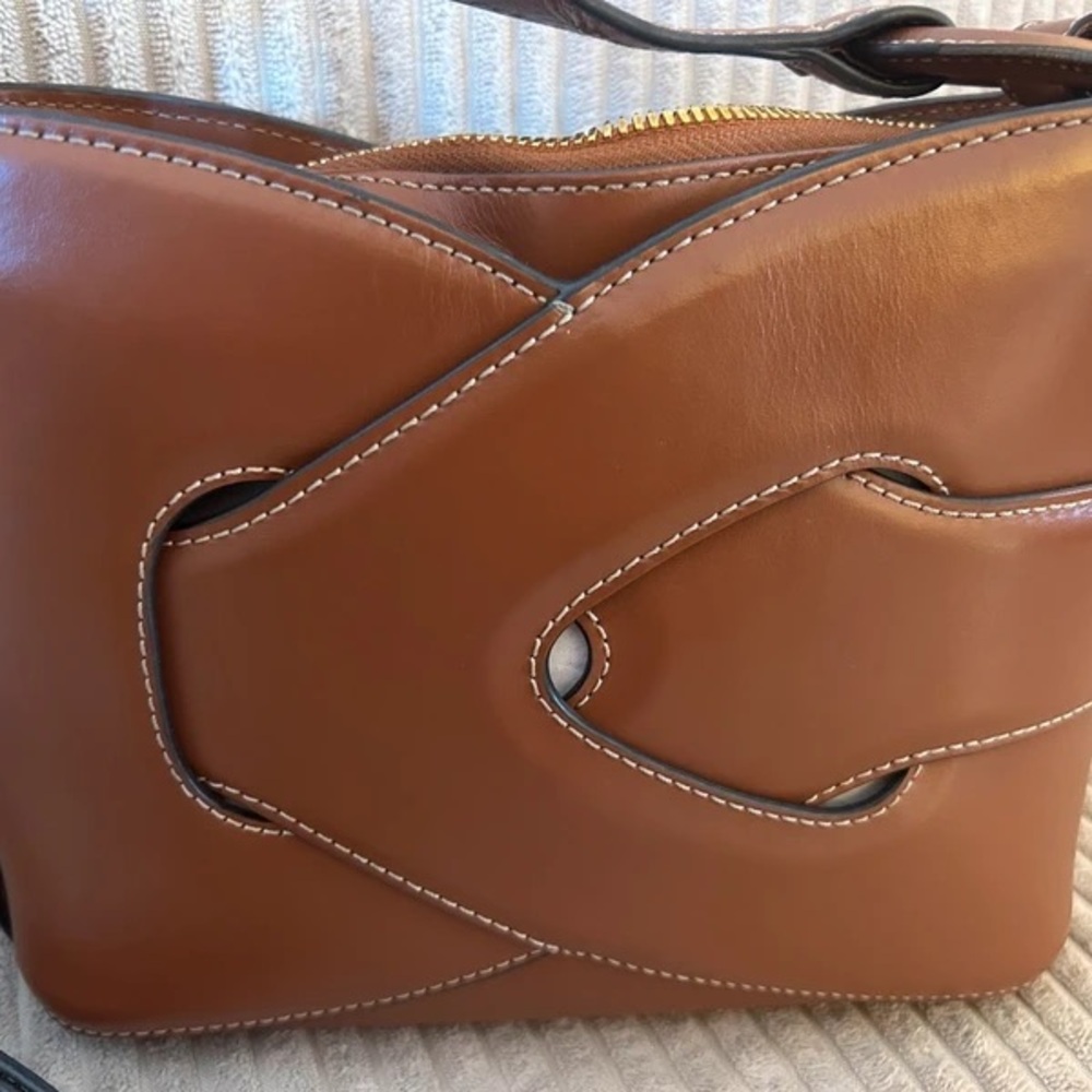 Polene Brown Leather Shoulder Bag💗 - Picture 2 of 4